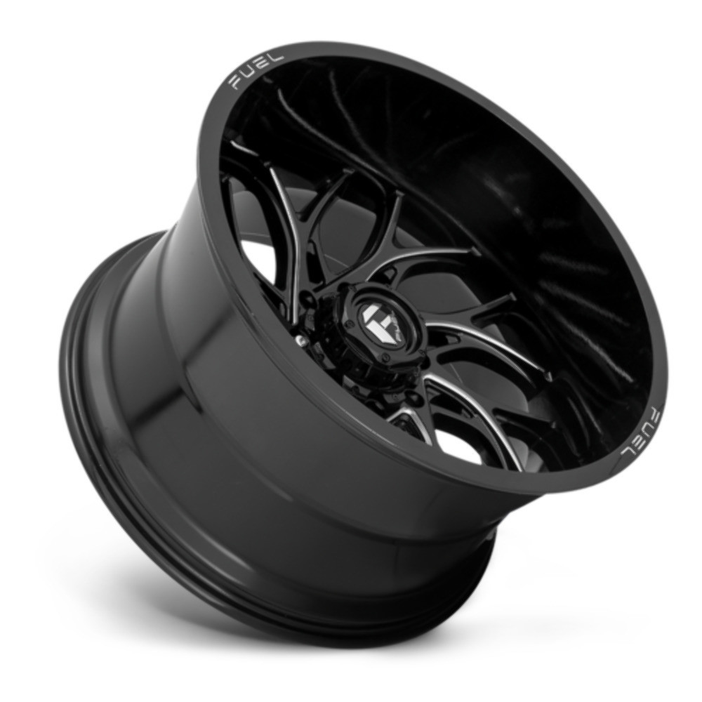 Set 4 Fuel D741 Runner 20x9 6x135 Gloss Black Milled Wheels 20" 1mm Rims